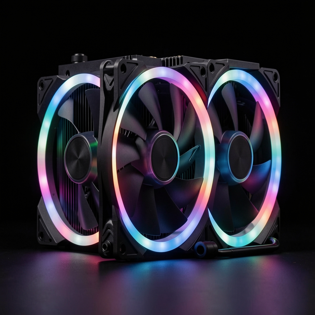 Sistem racire lichida AIO NZXT Kraken 360mm cu pompa iluminata RGB circular si radiator 360mm cu trei ventilatoare 120mm, pe fundal negru de studio